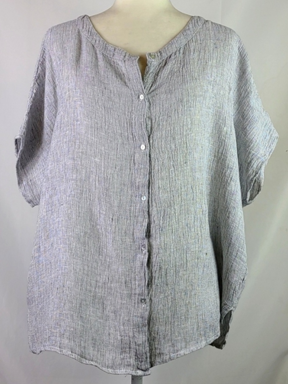 Tahari Linen Blouse